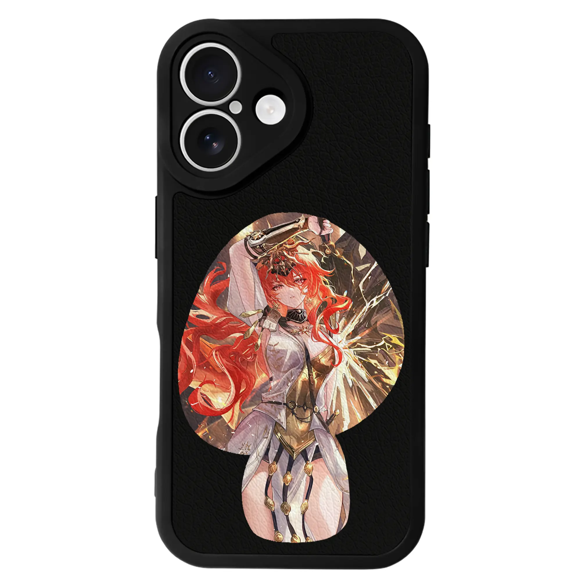 鳴潮 グッズ オーガスタ - IPhone 16シリーズ対応 ・ シリコンスマホケース ・ レザー調 ・ 高精度フィット ・ 耐衝撃 ・ ワイヤレス充電対応 ・ 精密カット